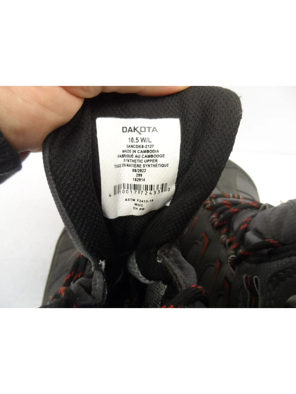 Dakota Men's 2127 Steel Toe Steel Plate WP Mid-Cut Safety Hiking Boots 10.5W/L